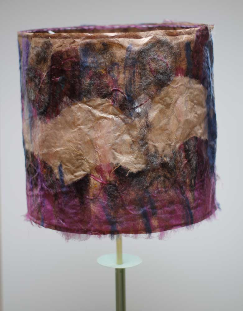 een lamp van vlies